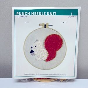 NWT Target Bullseye Playground Punch Needle Knit Squirrel Kit - Orange and White